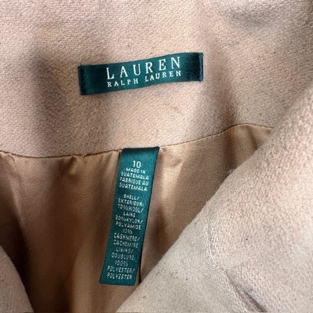 Lauren Ralph Lauren Wool Blend Belted Wrap Coat (Women’s 10) - Picture 3 of 6